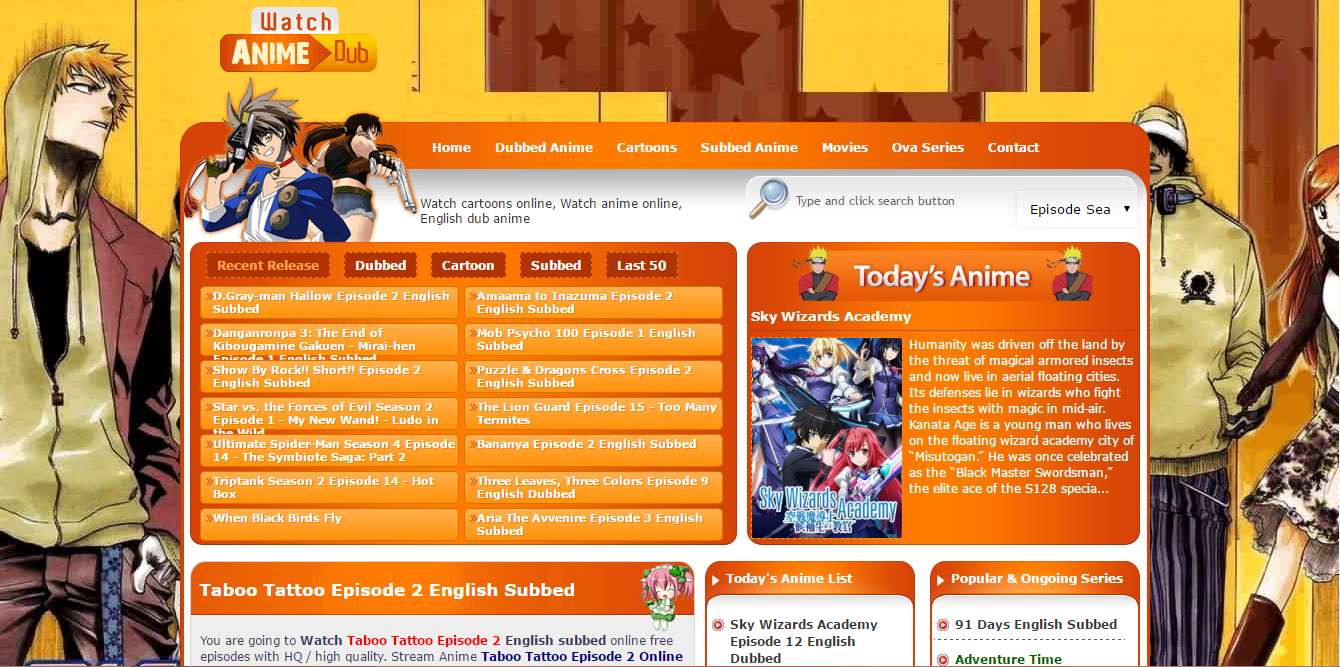 best websites to watch free dubbed anime