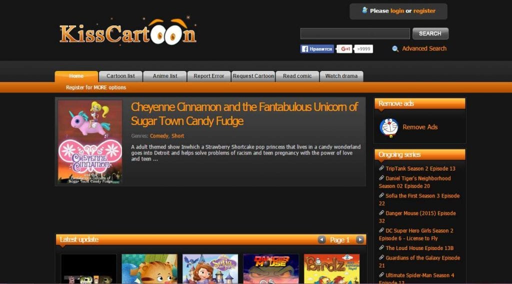 cartoon website list