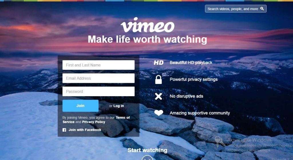 vimeo register