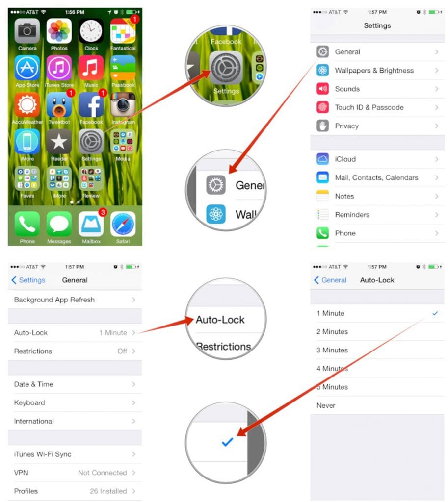 How to Change Your iPhone's Auto-Lock Time | Freeappsforme - Free apps