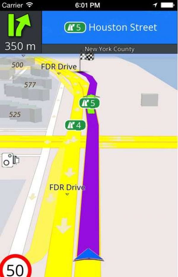 Navigation being opened