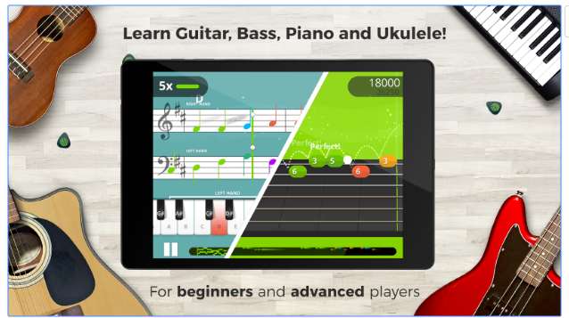 Yousician Guitar, Piano & Bass