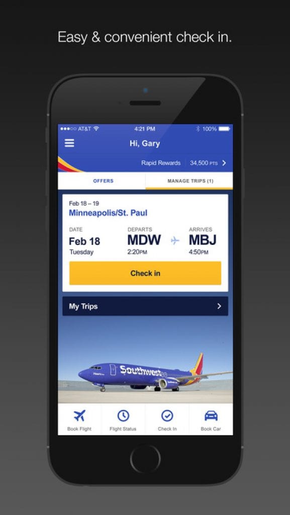 southwest airlines app for iphone