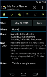 birthday party planning app