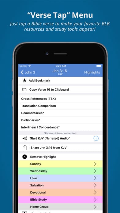 night mode on blue letter bible app