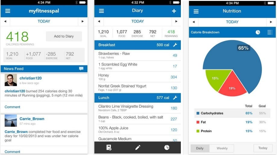 myfitnesspal on android