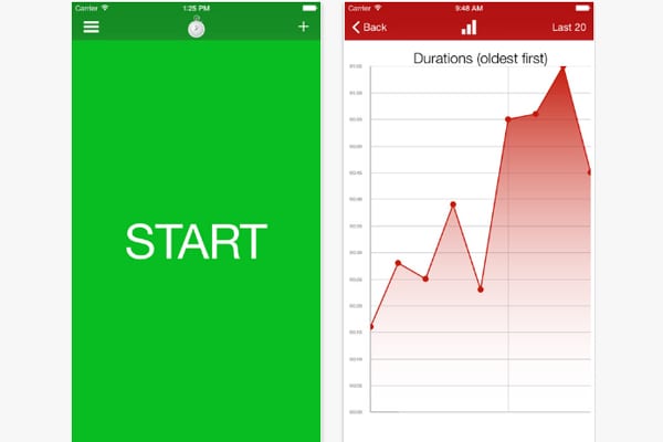 contraction timer screen