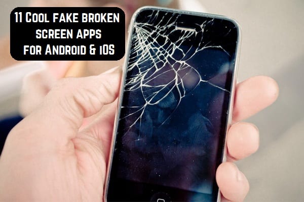 fake broken phone screen