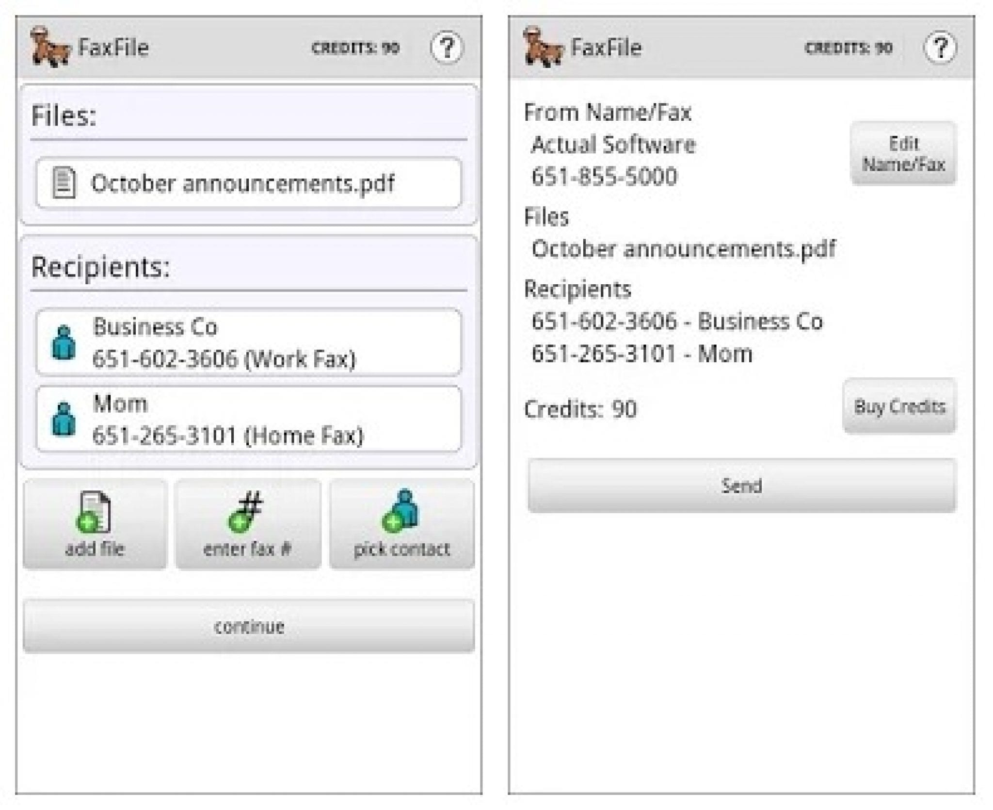 fritz fax app android