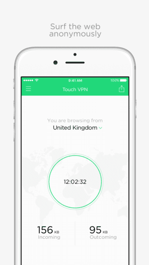 TouchVPN app