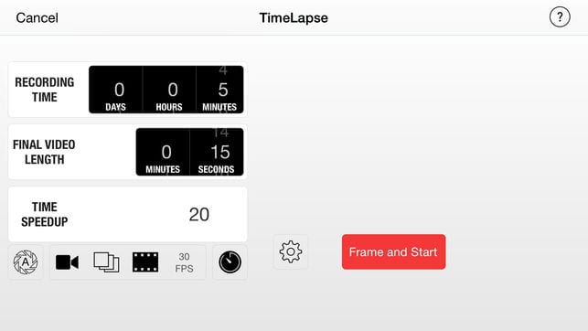 Time Lapse Calculator App - time lapse