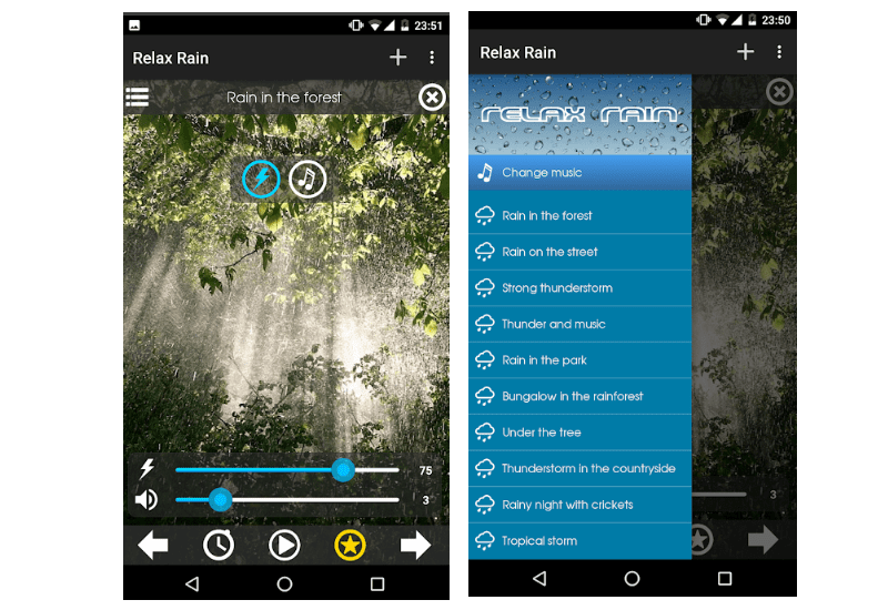 relax rain screen