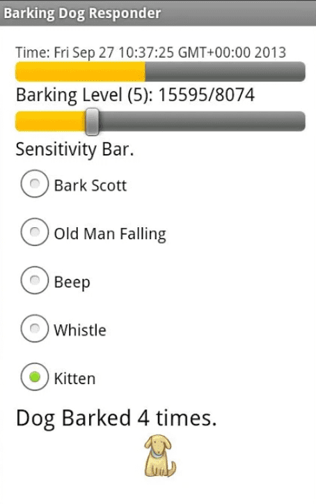 Barking Dog Responder app
