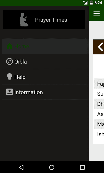 Prayer times: Qibla & Azan1