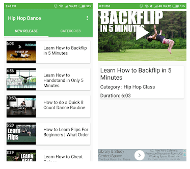 hip hop dance trainer screen