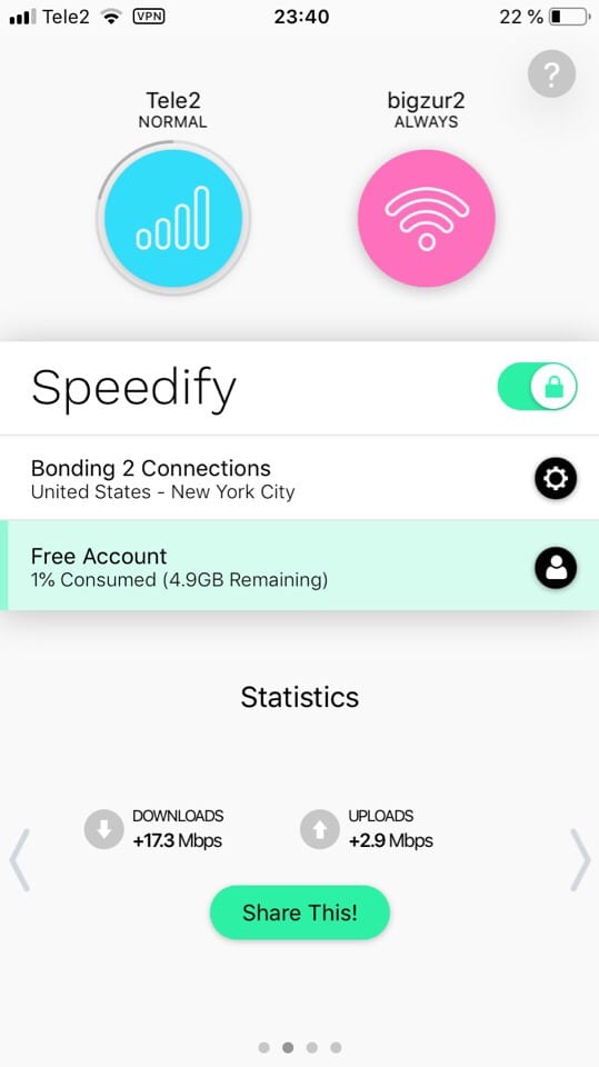 Speedify Bonding VPN 1