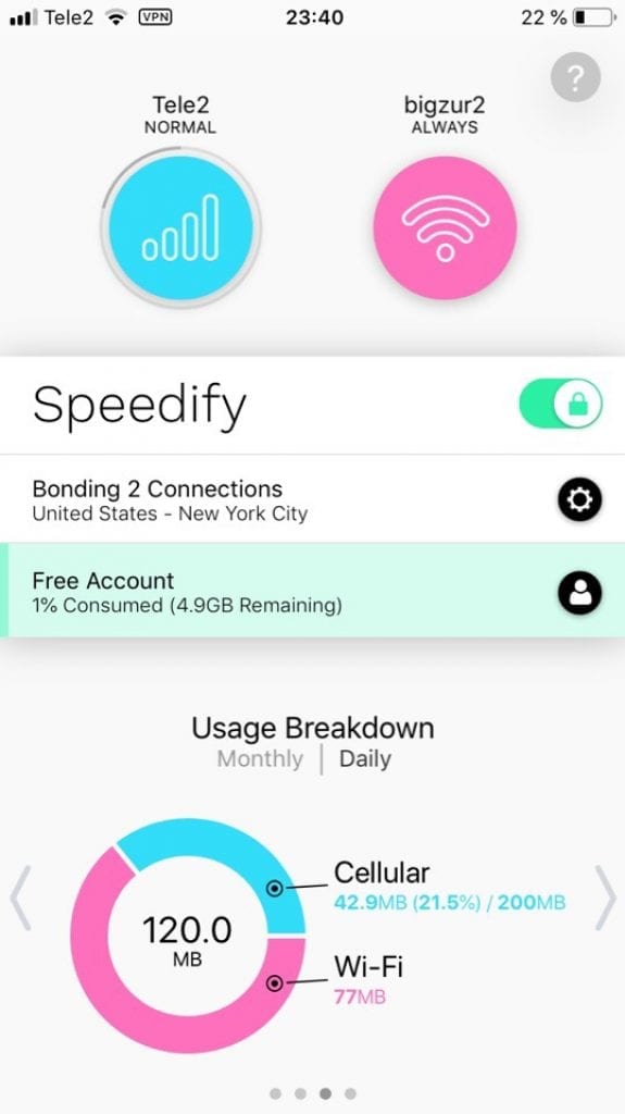 Speedify Bonding VPN 3