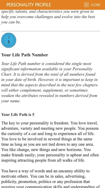 Life Path Chart