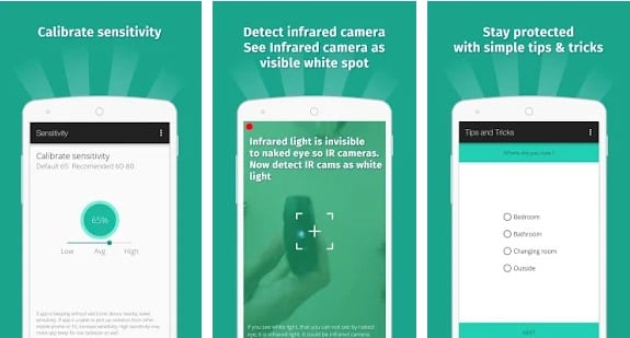 hidden camera and bug detector app