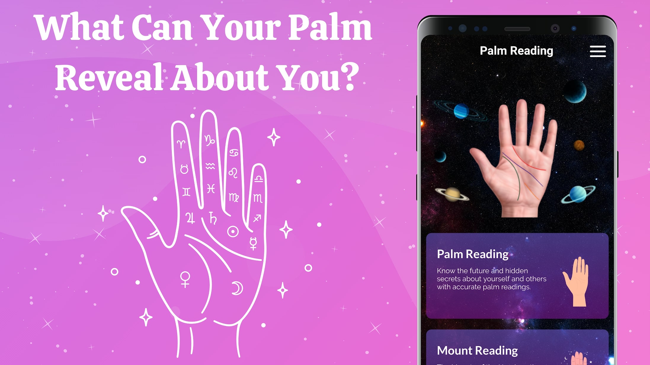 Read palm. Palm Reader. The reading Palms.