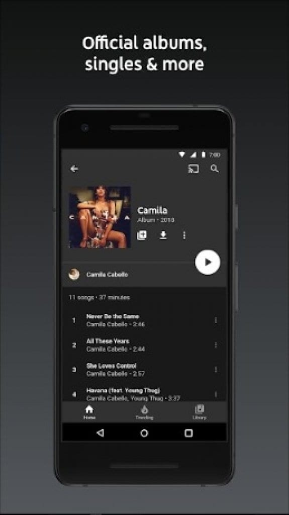 youtube music off screen app