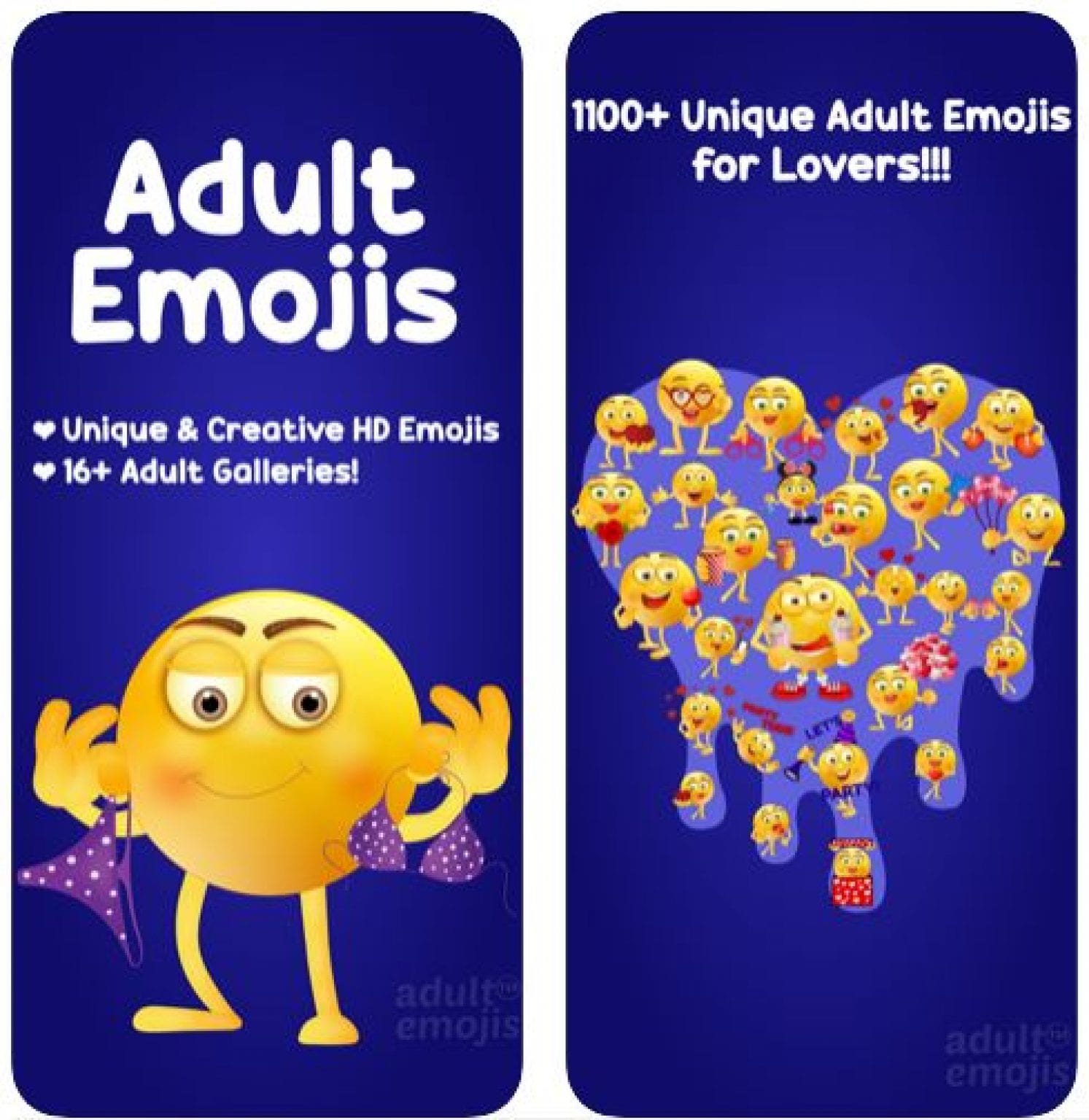Adult Emoji Keyboard Stickers.