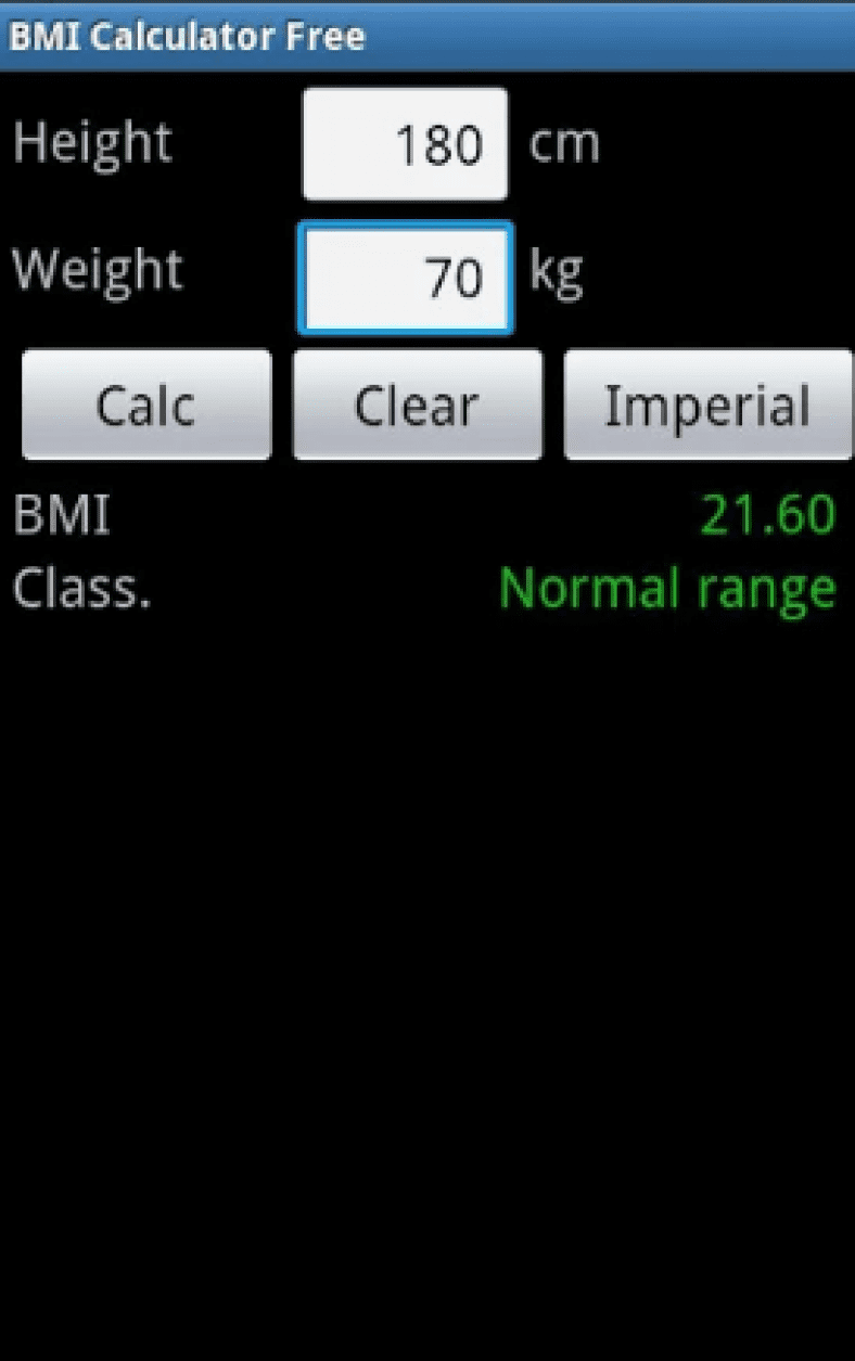 Height calculator. Bmi calculator.