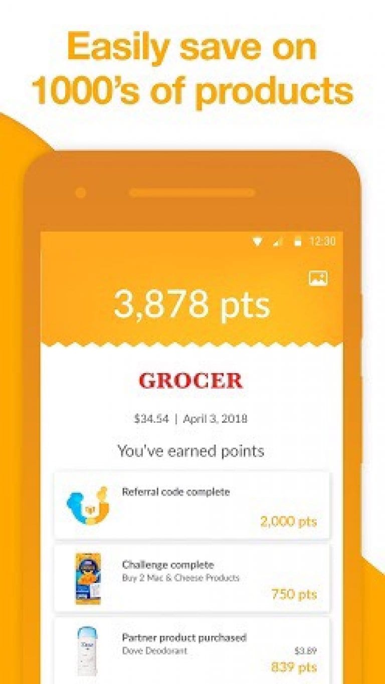 Fetch Rewards Scan receipts, earn gift cards screen 1 Free apps for