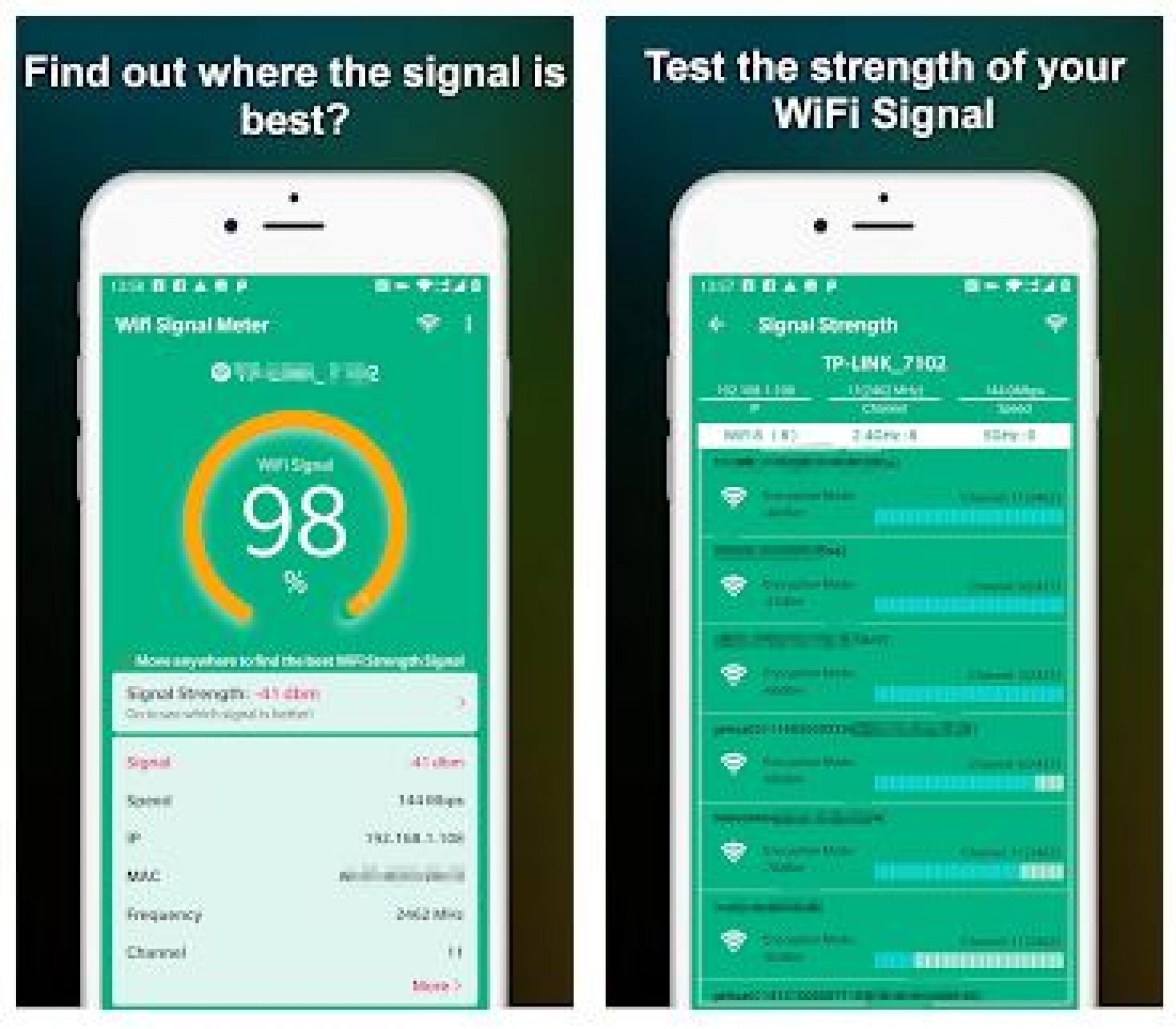 wireless signal strength app iphone
