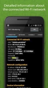 WiFi Monitor: analyzer of WiFi networks