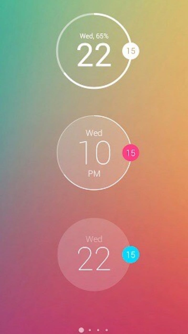 digital clock widget iphone