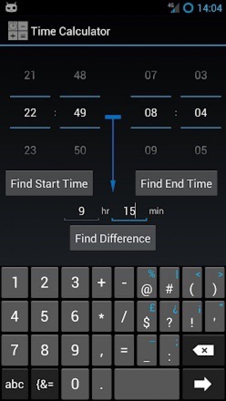 time calc app android