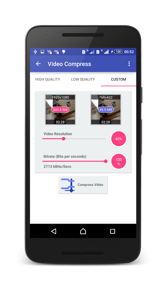 Video compress app