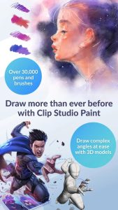 Clip Studio Paint screen 1