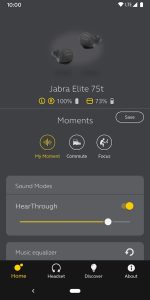 Jabra Sound+ screen 1