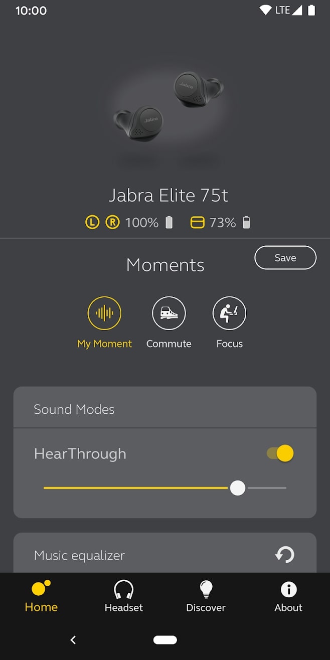 Jabra Sound+ screen 1