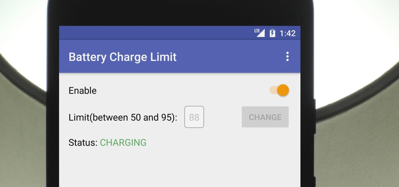 Notification when the battery is charged to a certain level