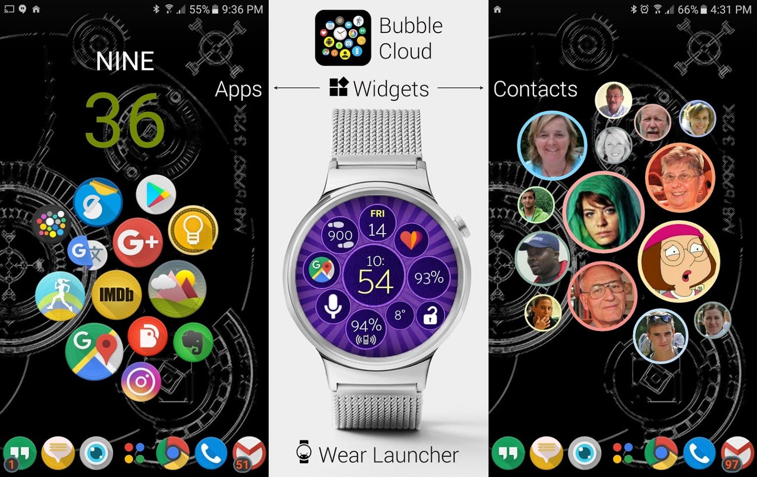 bubble cloud tile launcher1 Freeappsforme Free apps for Android and iOS