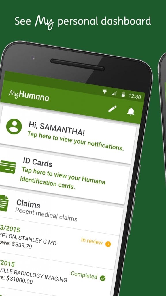 MyHumana screen 2 Free apps for Android and iOS