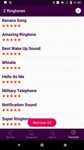 Z Ringtones screen 1