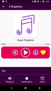 Z Ringtones screen 2