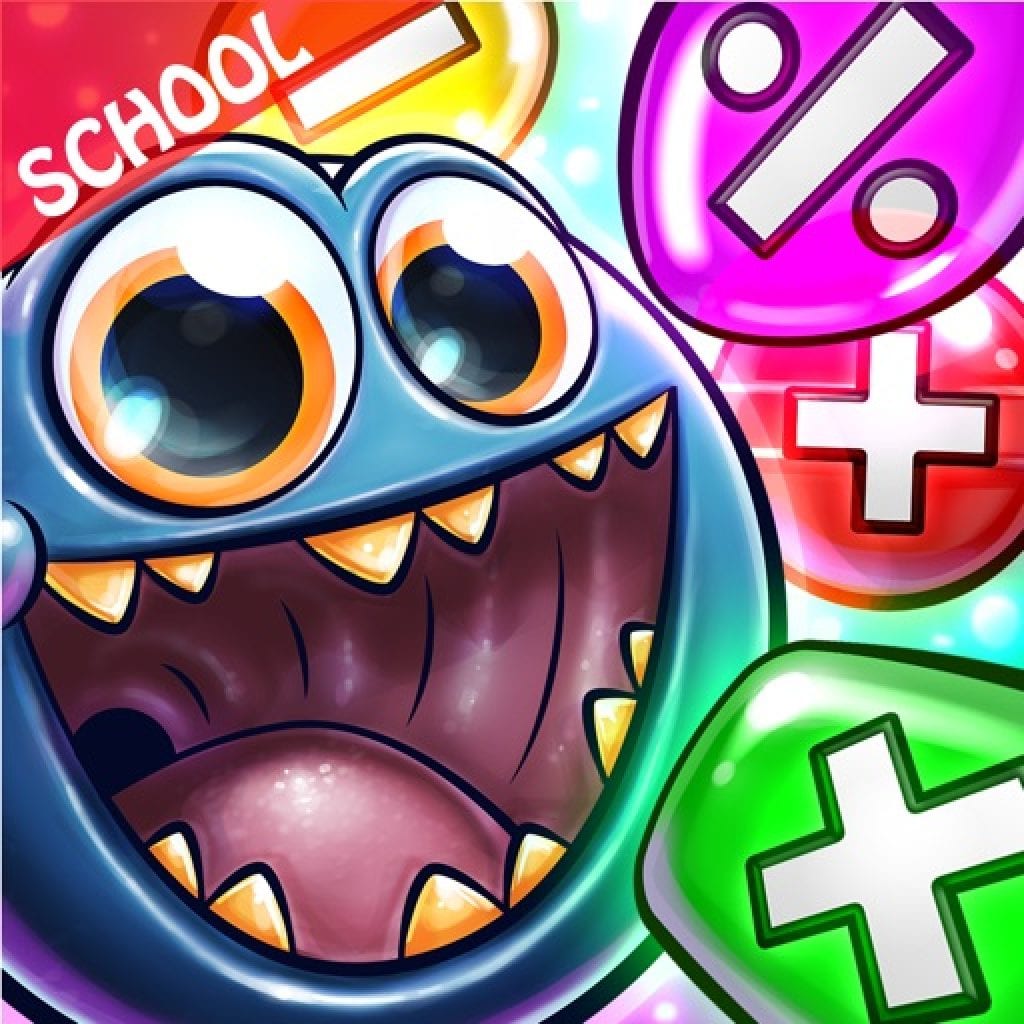 Monster math logo Freeappsforme Free Apps For Android And IOS