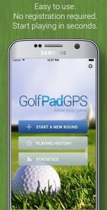 Golf GPS Rangefinder: Golf Pad screen 1