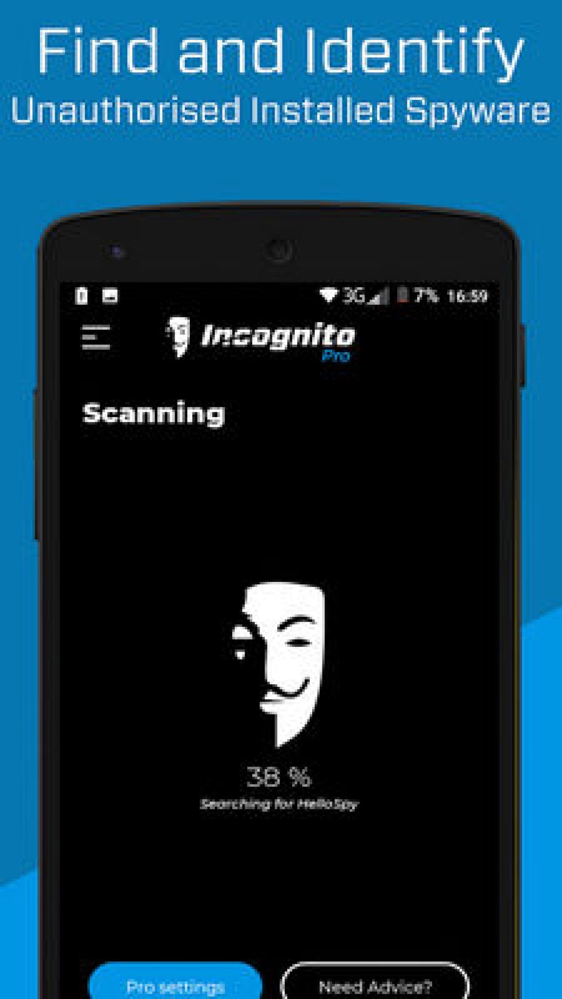 Spy scanner. Мобильное приложение шпион. Incognito приложение. Spyware Detector. Инкогнито без телефона.