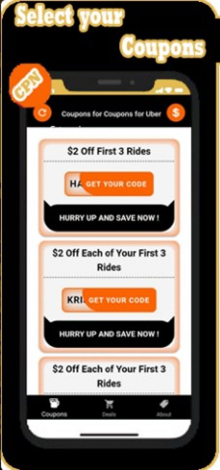 Coupons For Uber vouchers 1 Free apps for Android and iOS