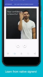 The ASL App screen 2