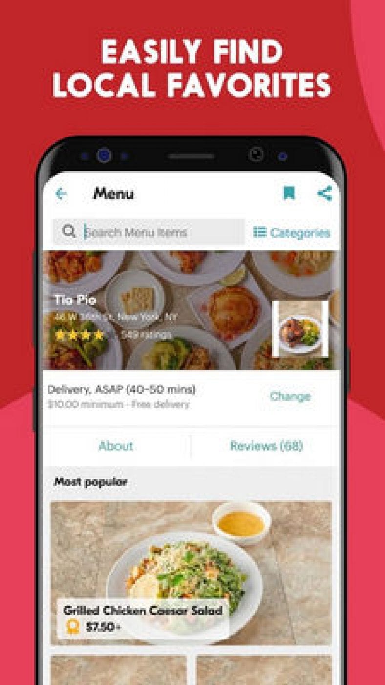 Seamless Restaurant Takeout & Food Delivery App2 Free apps for