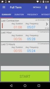 best contraction timing app for droid