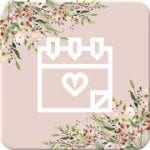 Wedding Countdown Boho Vintage Flower Widget
