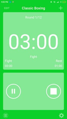 Boxing round interval timer PRO2